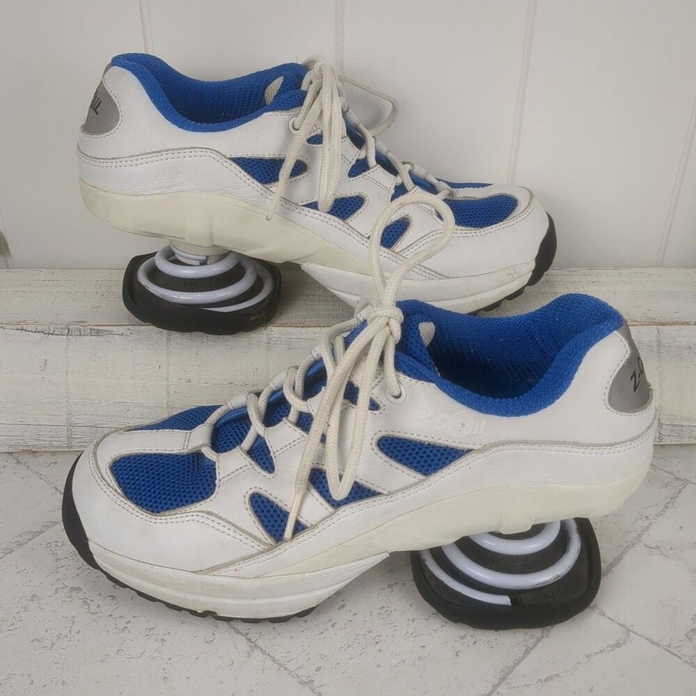 Z-Coil Pain Relief Footwear Women’s 8 Spring Sneakers Athletic Shoes Blue White